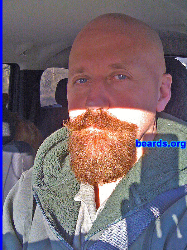 Mike S.
Bearded since: 1993. I am a dedicated, permanent beard grower.

Comments:
I grew my beard because I like what it does to my looks.

How do I feel about my beard? I love the feel of it, especially when it's really long.
Keywords: goatee_mustache