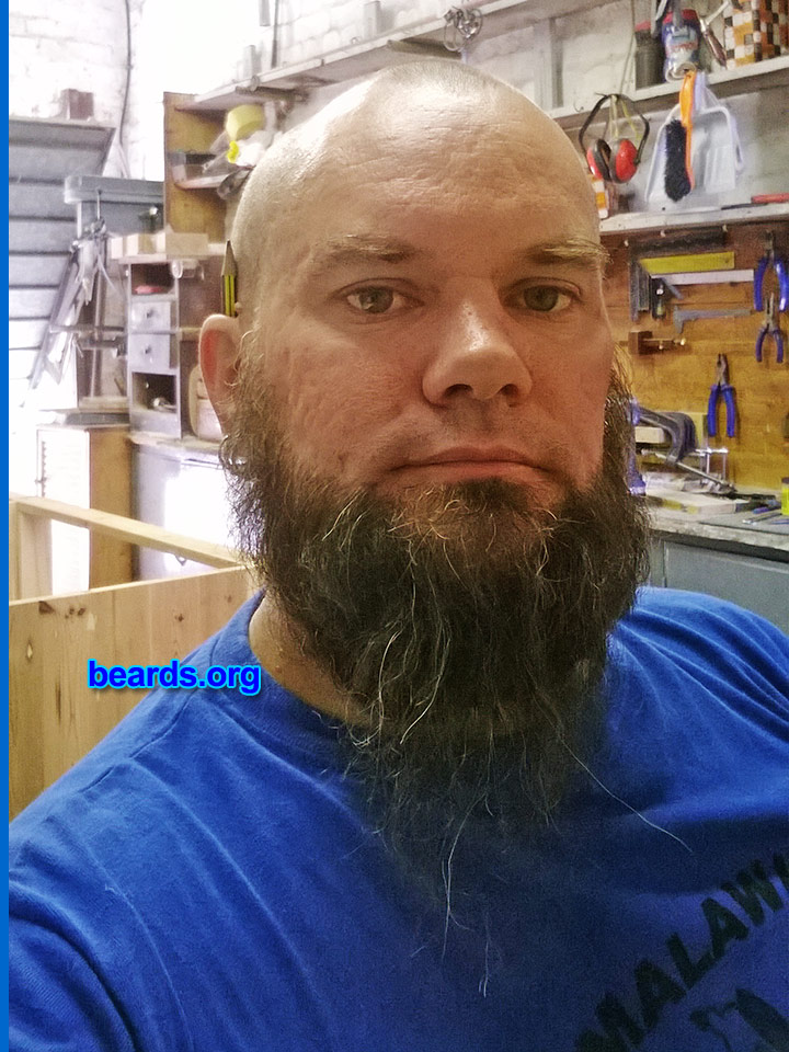 Jannie D.L.
Bearded since: 2001. I am an experimental beard grower.

Comments:
Why did I grow my beard? I am a biker.

How do I feel about my beard? I love growing a beard.
Keywords: chin_curtain