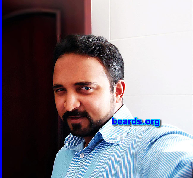 Shuhaib
Bearded since: 2007. I am a dedicated, permanent beard grower.

Comments:
Why did I grow my beard? It feels good. Men in UAE always sport one. If anybody can grow one, they should take care to maintain it well. A man with discipline will spend time to style it!

How do I feel about my beard? It feels great ! 
Keywords: full_beard