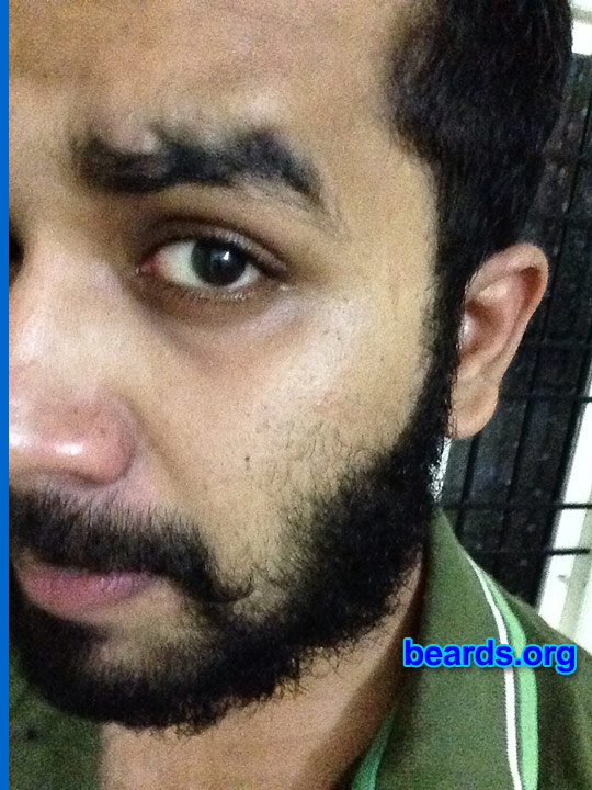 Sam S.
Bearded since: 2013. I am an experimental beard grower.

Comments:
Why did I grow my beard? I felt more manly.

How do I feel about my beard? It looks really good. But I need to grow it more.
Keywords: full_beard