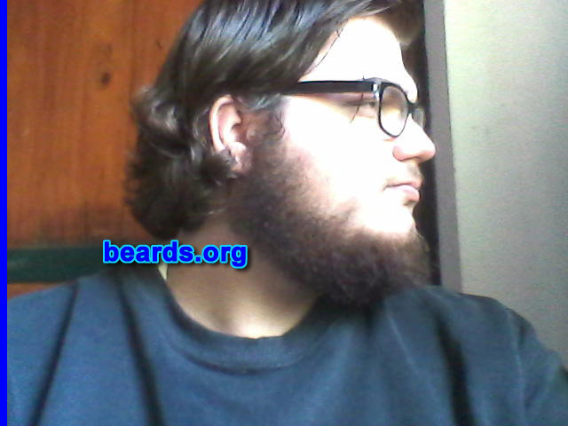 Frank
Bearded since: 2013. I am an experimental beard grower.

Comments:
Why did I grow my beard? I always wanted one.

How do I feel about my beard? It's awesome.  I really like my beard.
Keywords: chin_curtain