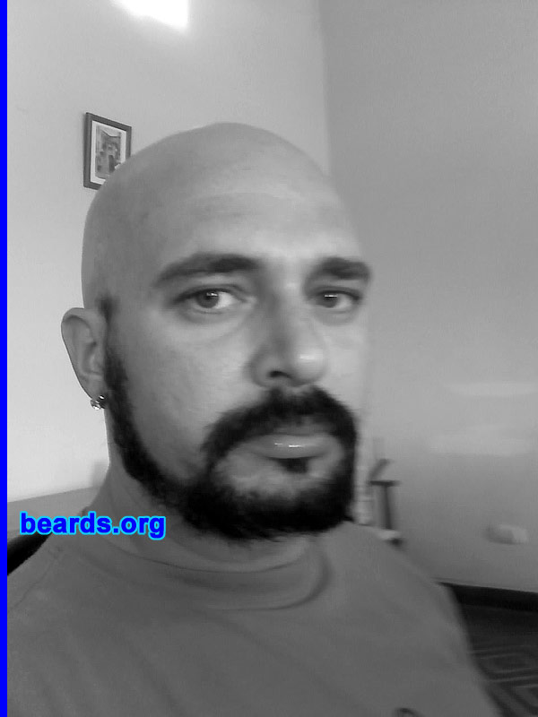 Rocco
Bearded since: 2007.  I am a dedicated, permanent beard grower.

Comments:
I started growing my beard (after previous short attempts) and decided not to shave it because I realized I very much like the way it looks on me.

How do I feel about my beard? I feel very confident about my beard.  I love to groom it so it looks always cool. I guess in the future I would like to let it grow wildly and not trim it any more. Right now, because of my job and other activities, I'm not able to do it.
Keywords: full_beard