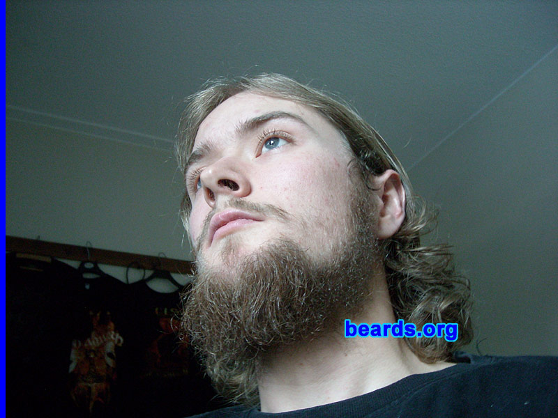 James
Bearded since: 2009.  I am an experimental beard grower.

Comments:
My father has had a beard for as long as I can remember (even my mother has never seen his chin!).  So I had always wanted one. When I decided to travel to Finland, it seemed the perfect chance to grow a beard, for both style and face warming. :)

How do I feel about my beard? I like my beard.  It seems clichÃ©, but I enjoy stroking it when in thought. I also get many comments about it and how jealous people are of it.
Keywords: full_beard