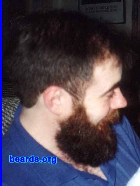 Phil Harvey
Bearded since: 1983.  I am an occasional or seasonal beard grower.
Pictured here: my beard in 1997.

Comments:
I grew my beard for many reasons, such as it keeps my face warm in winter and I think I look better with it.

I love the feel of it.
Keywords: full_beard