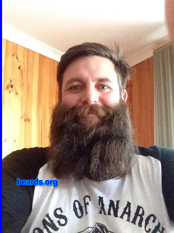 Wayne
Bearded since: 2012. I am a dedicated, permanent beard grower.

Comments:
Why did I grow my beard? It started off as a bucket list challenge which has now become a truly awesome experience.

How do I feel about my beard? I love it and I hold it and I brush it and have named him George.  It's awesome that so many people ask about it.
Keywords: full_beard