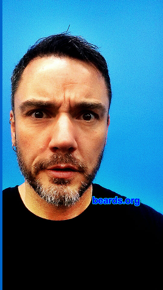 Damien N.
Bearded since:  2012.

Comments:
Why did I grow my beard? Because I'm not a woman.
How do I feel about my beard?  Like a lumberjack.
Keywords: full_beard