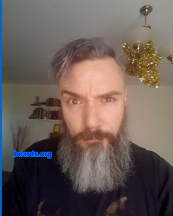 Damien N.
Bearded since: 2012.

Comments:
Why did I grow my beard? Because I'm not a woman.
How do I feel about my beard? Like a lumberjack.
Keywords: full_beard