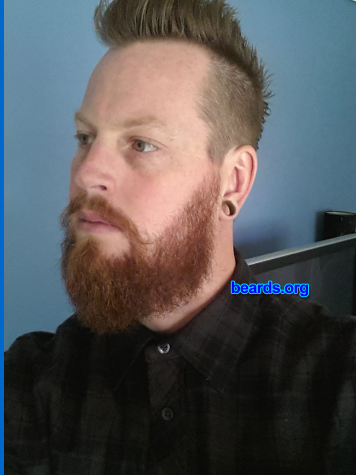 Jared J.
Bearded since: 2013.  I am a dedicated, permanent beard grower.

Comments:
Why did I grow my beard? Many years of mini beards and goatees finally led me to growing a full beard.

How do I feel about my beard? Love my beard. Beard on!
Keywords: full_beard