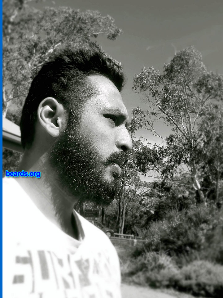Preet
Bearded since: 2013. I am a dedicated, permanent beard grower.

Comments:
Why did I grow my beard?  I love having a beard.  It makes me feel more manly.

How do I feel about my beard?  I like it.  Love it.  Can't live without it.
Keywords: full_beard