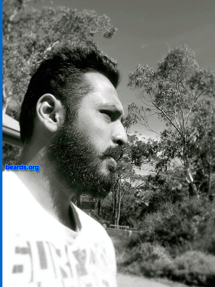 Preet
Bearded since: 2013. I am a dedicated, permanent beard grower.

Comments:
Why did I grow my beard?  I love having a beard.  It makes me feel more manly.

How do I feel about my beard?  I like it.  Love it.  Can't live without it.
Keywords: full_beard