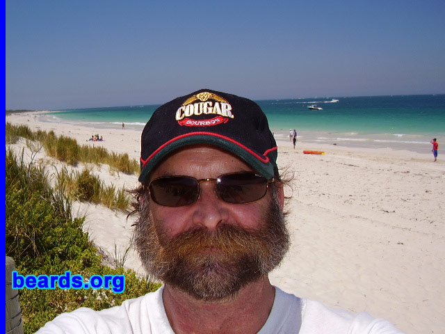 Bradley
Bearded since: 1975.  I am a dedicated, permanent beard grower.

Comments:
Why did I grow my beard?  Hmmm...  I was just born to do it!  ...innate.  No one had a beard in my early days, but I was just c***** in my pants for a beard by 14 ...I had to have one...!

...first grown at 17 years old.  ...came off once, for a week at 23 years old. ...at 48, here it is...currently "shaped" once a week.

How do I feel about my beard?  Hmmm.  I'm told by admirers that it's a "goodun"!  The red has turned grey, but WTF! 

-- I'm happy with it.
-- I never leave home without it! 
-- Beards reach places non-beards can't! 

A WONDERFUL SITE!...BEARD HEAVEN!
Keywords: full_beard