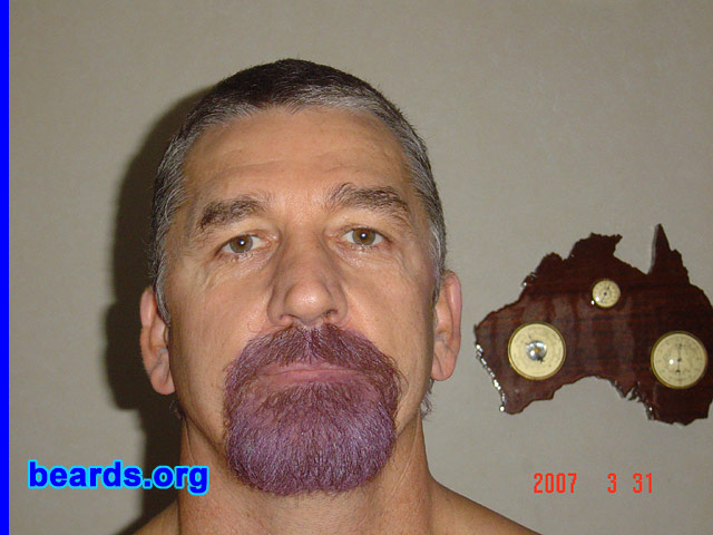 Dave
Bearded since: 2007.  I am an experimental beard grower.

Comments:
I grew my beard to annoy my wife and kids!!

How do I feel about my beard?  I love it!!!
Keywords: goatee_mustache