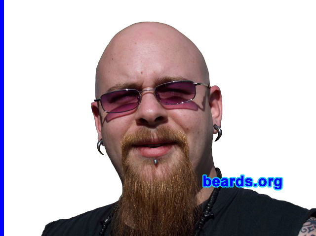 Beork Berkano
Bearded since: 1994.  I am an experimental beard grower.

Comments:
I grew my beard because I like dwarves and all dwarves are bearded!  :p

How do I feel about my beard?  I feel okay.
Keywords: goatee_mustache