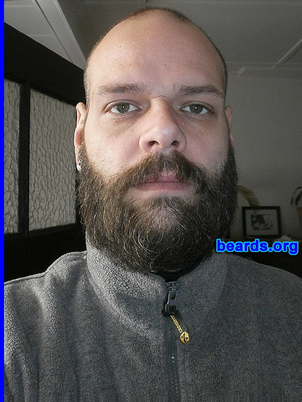 Bart H.
Bearded since: 2012. I am an experimental beard grower.

Comments:
I grew my beard because I wanted to see what I look like with a full beard! It started out as a joke.

How do I feel about my beard? Very good. :D
Keywords: full_beard