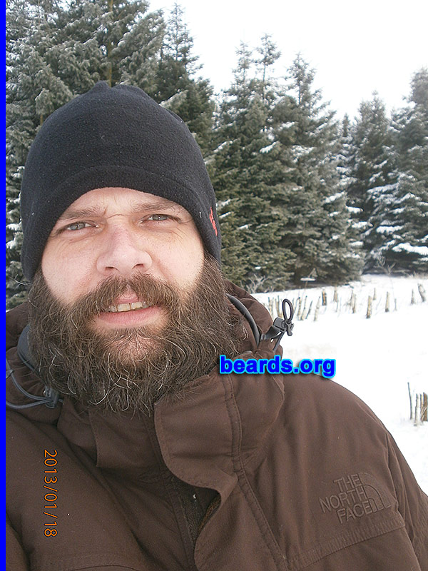 Bart H.
Bearded since: 2012. I am an experimental beard grower.

Comments:
I grew my beard because I wanted to see what I look like with a full beard! It started out as a joke.

How do I feel about my beard? Very good. :D
Keywords: full_beard