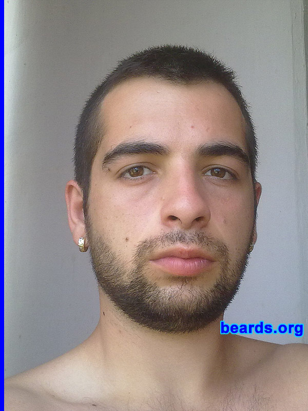 Dimitar B.
Bearded since: age twenty-one.  I am an experimental beard grower.

Comments:
I grew my beard because a man with a good beard looks awesome.
Keywords: stubble full_beard