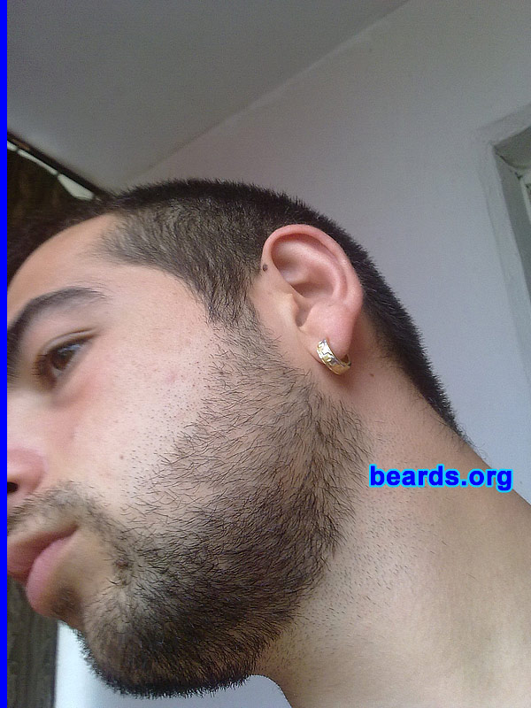 Dimitar B.
Bearded since: age twenty-one.  I am an experimental beard grower.

Comments:
I grew my beard because a man with a good beard looks awesome.
Keywords: stubble full_beard