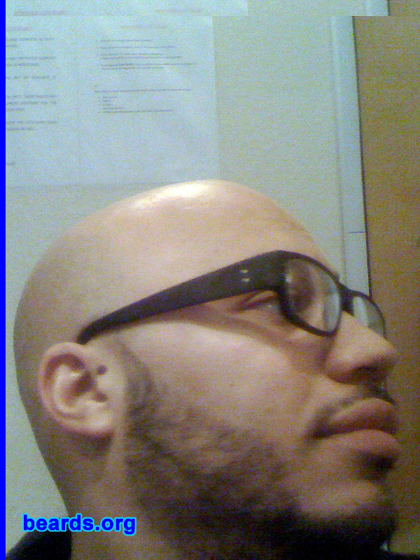 Julian
Bearded since: December 2010.

Comments:
I experimented by growing a long goatee,cut it off; regretted it.  Now I am inspired because of beards.org to grow a full beard. I still get a lot flak from people asking, "Why?" I'm determined, though.

How do I feel about my beard?  I like my beard.  It's my personal achievement. My beard is here to stay.
Keywords: full_beard