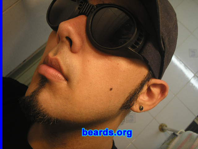 Estefan Fernandes
Bearded since: 2005.  I am a dedicated, permanent beard grower.

Comments:
I grew my beard because I always wanted to have a beard. 

How do I feel about my beard?  I love having a beard.
Keywords: goatee_only