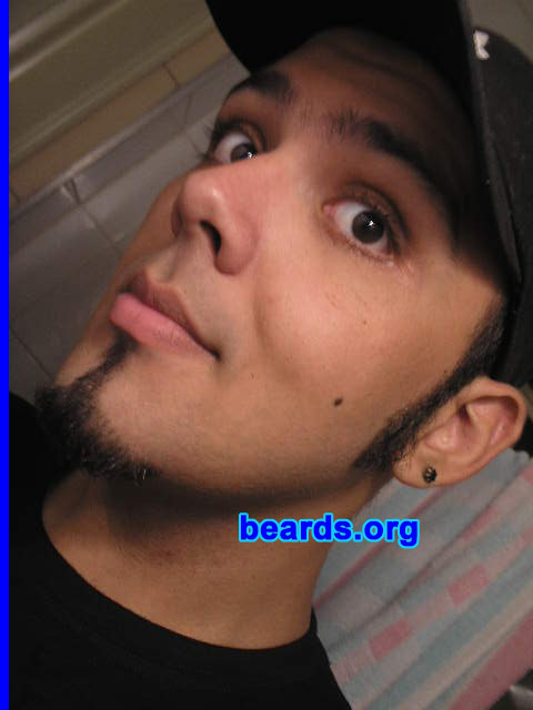 Estefan Fernandes
Bearded since: 2005.  I am a dedicated, permanent beard grower.

Comments:
I grew my beard because I always wanted to have a beard. 

How do I feel about my beard?  I love having a beard.
Keywords: goatee_only