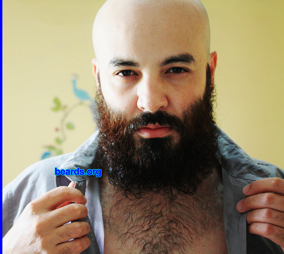Vagner A.
Bearded since: Bearded since: 2012.  I am an dedicated, permanent beard grower.

Comments:
Why did I grow my beard? Shaving is a disturbing thing and I like the result of having a beard.

How do I feel about my beard? A bad@ss demeanor.
Keywords: full_beard