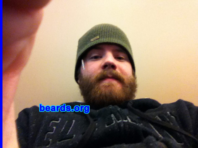 Brent
Bearded since: 2010. I am an occasional or seasonal beard grower.

Comment:
I grew my beard to see if I could do it.

How do I feel about my beard?  Takes away the baby-face look, but really I just like it.
Keywords: full_beard