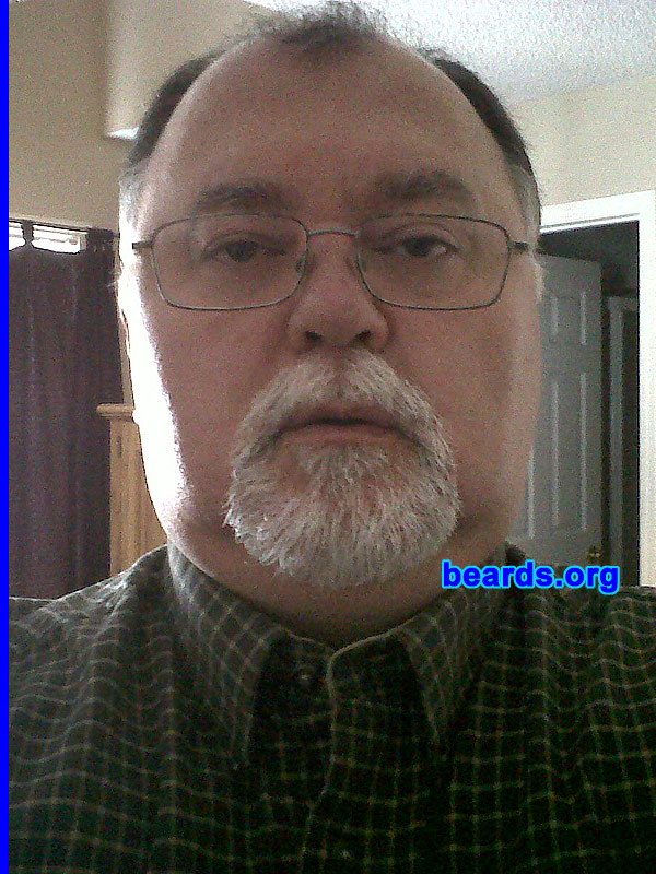 Jerry
Bearded since: 1997.  I am an occasional or seasonal beard grower.

Comments:
I grew my beard because I like the change to my face.

How do I feel about my beard?  Love it. Almost white now! After another year or two, it will be white as the driven snow!
Keywords: goatee_mustache