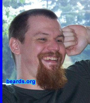 Tim
Bearded since: 1999. I am a dedicated, permanent beard grower.

Comments:
Why did I grow my beard? Why not?

How do I feel about my beard? This latest photo is at the two month mark from a 3/4 inch trim.
Keywords: goatee_mustache
