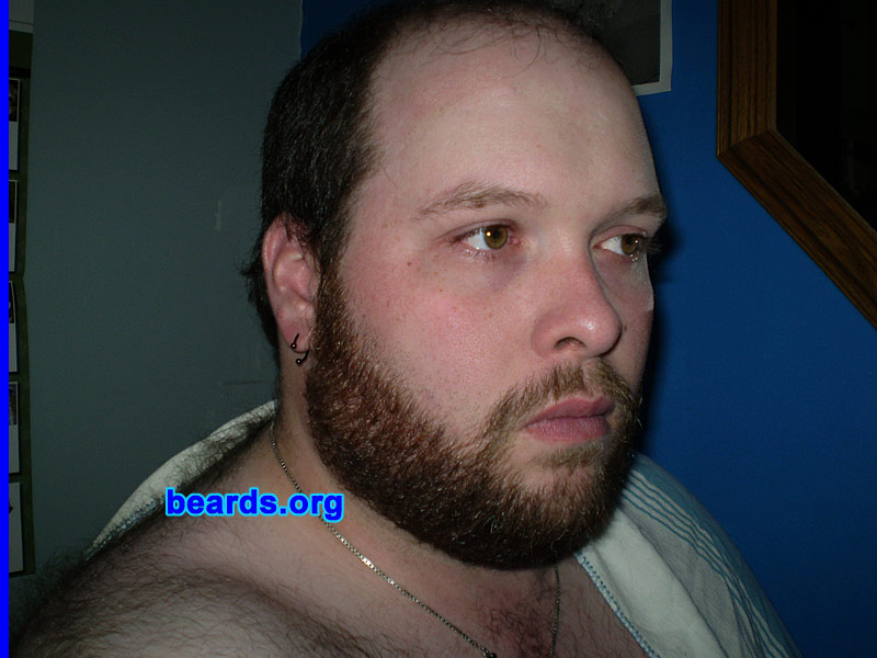 Kael
Bearded since: 2008.  I am a dedicated, permanent beard grower.

Comments:
I grew my beard because I like it and I wanted to look different.

How do I feel about my beard?  I love my beard.  Here it is now (at day twenty-seven).
Keywords: full_beard