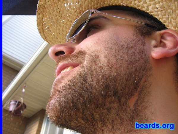 Dave
Bearded since: 2006. I am an occasional or seasonal beard grower.

Comments:
Every year I grow a full beard, then trim it off to a fun style I have not done yet. So far my handle bar, lamb chop, soul patch combo is my favorite.

How do I feel about my beard? Every year I try something different and I haven't trimmed in any style that I have not loved yet -- even the full Grizzly Adams. Amazingly, everyone loved that one.

[b]Go to [url=http://www.beards.org/dave.php]Dave's success story[/url][/b].
Keywords: full_beard Dave_feature Dave_success