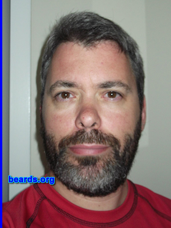 Glen A.
Bearded since: 1984. I am a dedicated, permanent beard grower.

Comments:
Why did I grow my beard? I first grew it when I started riding a motorcycle.  Everyone I was riding with had one and it helped me look older.

How do I feel about my beard? I love my beard, I recently went from a goatee and mustache to a full beard. I want something Victorian when all is said and done.  So I am not trimming it or anything at the moment. My beard in all the different styles I've ever had is a part of me.  It always has been.
Keywords: full_beard