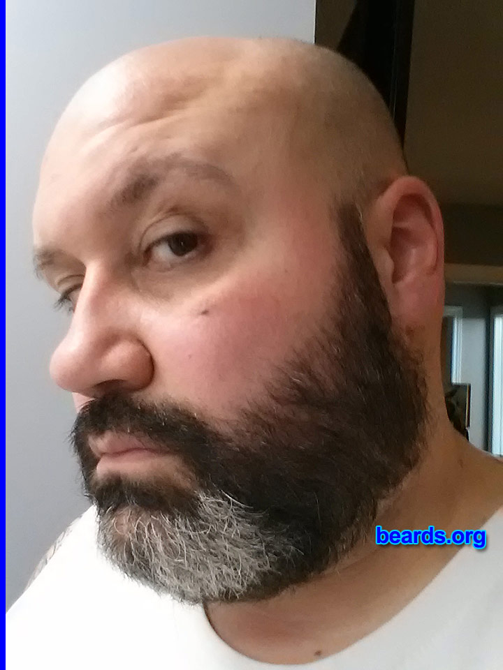 John R.
Bearded since: 1991. I am a dedicated, permanent beard grower.

Comments:
Why did I grow my beard? I have always had a beard or a goatee. I grow my beard because it's bad@ss and I just love it.

How do I feel about my beard? I feel that my beard right now is a very good start to an incredible beard.
Keywords: full_beard
