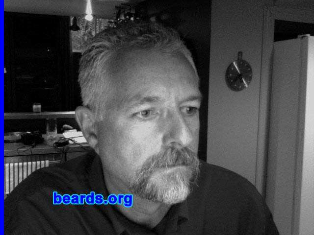 Norm
Bearded since: 1995.  I am a dedicated, permanent beard grower.

Comments:
I grew my beard because I like the goatee look on me.

How do I feel about my beard?  I wish hair growth were thicker.
Keywords: goatee_mustache