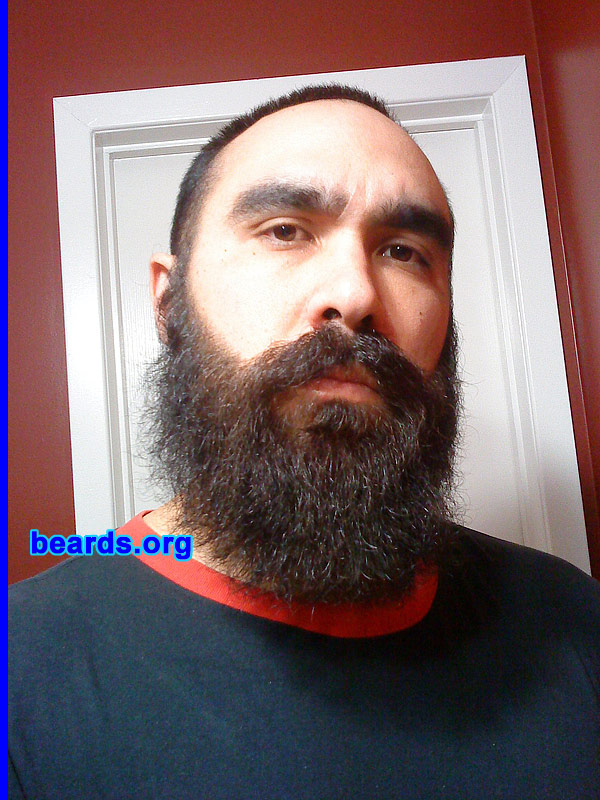Nate
Bearded since: 2001, off and on. I am an occasional or seasonal beard grower.

Comments:
I have always had some form or another of a beard. On a few occasions, I have grown it for a few months. This time, a buddy of mine and myself committed to six months of beard growth, setting new personal records for both of us.

How do I feel about my beard? I feel great about it. I am constantly getting comments on what an intense beard I grow. It's fun to have for a season, but I have a hard time keeping one style of facial hair for long periods of time.
Keywords: full_beard