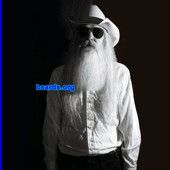 Rick H.
Bearded since: 1965. I am a dedicated, permanent beard grower.

Comments:
I grew my beard because I got tired of shaving twice a day.

How do I feel about my beard?  I love having a beard. In this picture, I was going for Leon Russell.
Keywords: full_beard