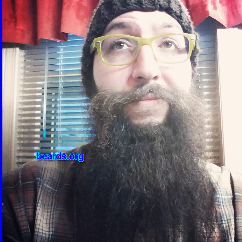 Travis D.
Bearded since: 2001. I am a dedicated, permanent beard grower.

Comments:
Why did I grow my beard? I have always had facial hair of some sort. I got to the point where trimming was not an option and decided to let the beard go and grow and do its own thing!

How do I feel about my beard? My beard is a part of me and my life! Bearding has turned into away of life!!
Keywords: full_beard