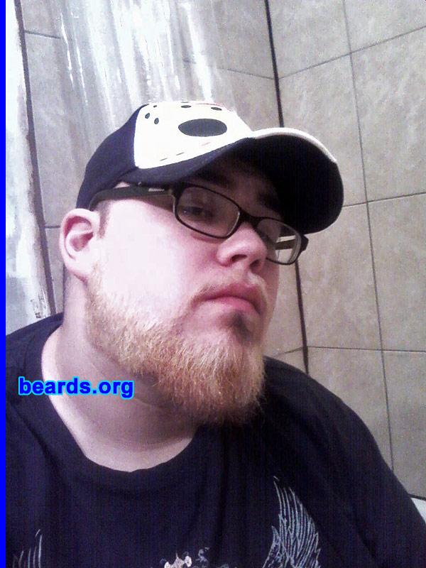 Max H.
Bearded since: 2006.  I am a dedicated, permanent beard grower.

Comments:
I grew my beard because it is just one more thing I can be artistic with.

How do I feel about my beard? I love my beard. A man's beard is his soul pushing its way out of one's face.
Keywords: goatee_mustache