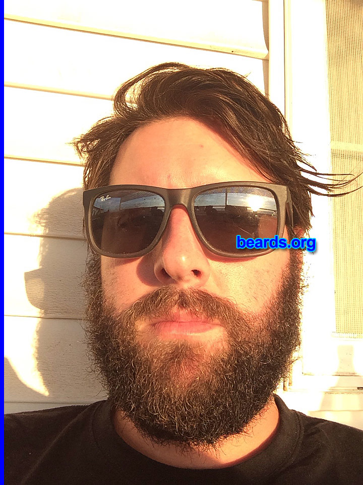 Alex G.
Bearded since: 2011. I am an occasional or seasonal beard grower.

Comments:
Why did I grow my beard? I hate shaving.  So I grew my beard.

How do I feel about my beard? My girlfriend hates my beard. And I love it.
Keywords: full_beard