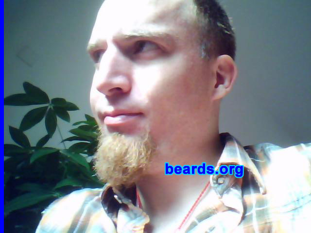 John
Bearded since: circa 2008.  I am an experimental beard grower.

Comments:
Why did I grow my beard? Because it is so easy--just do nothing and off it goes!

How do I feel about my beard? Same as I feel about myself--conflicted.
Keywords: goatee_only
