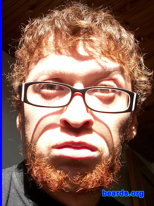 Dave R.
Bearded since: 2006.  I am an experimental beard grower.

Comments:
I grew my beard 'cause it's red and it's awesome!

How do I feel about my beard? I just happen to love it.
Keywords: full_beard