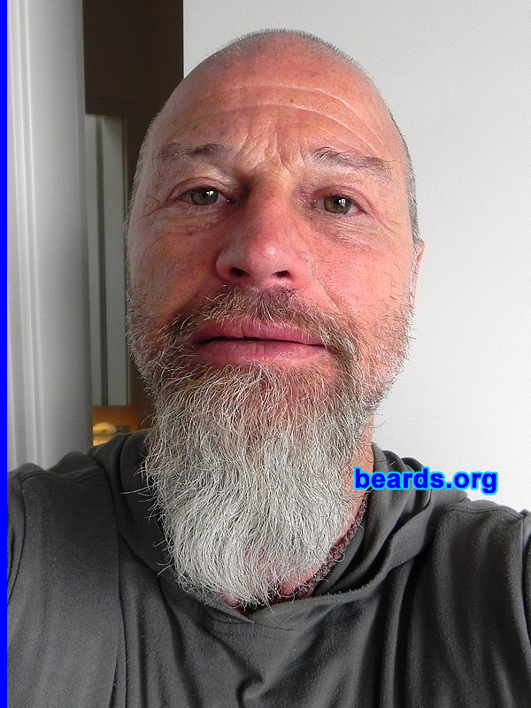 Carl
Bearded since: age forty. I am an experimental beard grower.

Comments:
I grew my beard because I believe it makes a man more attractive.

How do I feel about my beard? I like it.  Could be longer.
Keywords: goatee_mustache