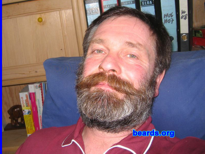 Gerhard
Bearded since: 2006.  I am a dedicated, permanent beard grower.

Comments:
I grew my beard to test how it is and to fulfill a dream.

How do I feel about my beard?  Good and satisfied.
Keywords: full_beard
