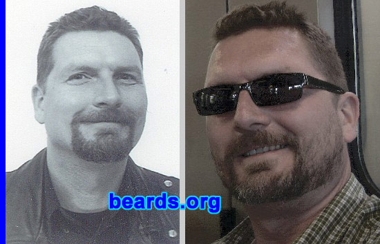 Hans-Joachim
Bearded since: 1994.  I am a dedicated, permanent beard grower.

Comments:
I grew my beard because, in my twenties, I desired to look fierce and mature -- some kind of wild.

I love it.
Keywords: goatee_mustache full_beard