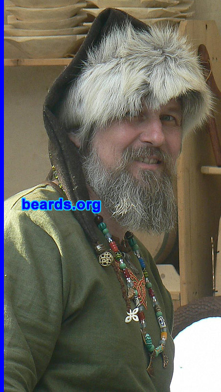 Holger U.
Bearded since: 2010. I am a dedicated, permanent beard grower.

Comment:
My hobby is Viking reenactment. And I think a real Viking needs a real beard.

How do I feel about my beard? I love my beard. 
Keywords: full_beard
