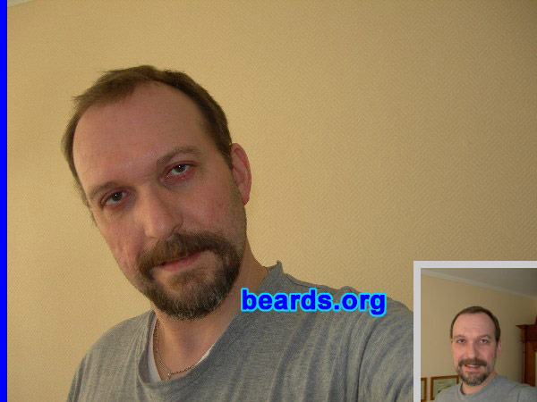 Jurgen
Bearded since: age fourteen.  I am a dedicated, permanent beard grower.

Comments:
I grew my beard because I like to see my face with a beard rather than without.

How do I feel about my beard? Happiness!
Keywords: goatee_mustache