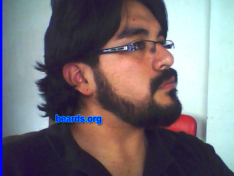 Carlos
Bearded since: age seventeen. I am a dedicated, permanent beard grower.

Comments:
Why did I grow my beard? Because I feel comfortable and I have rarely shaved And and those times that I shaved, I did not like.

How do I feel about my beard? I feel well, pleased. 
Keywords: full_beard