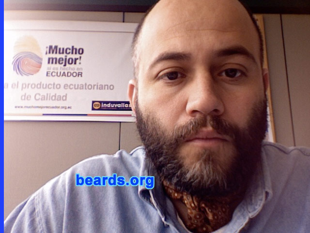 ElÃ­as M.
Bearded since: June 1, 2005. I consider myself something of a mixture of a permanent beard grower, a seasonal beard grower, and an experimental beard grower.

Comments:
I grew my beard because I think that the beard gives me a more distinctive appearance, because not every man can grow a beard. The reactions of others have been favorable.

How do I feel about my beard? I like how I look with a beard. So does my wife. I like the beard long and not overly groomed to avoid it having an artificial look.
Keywords: full_beard