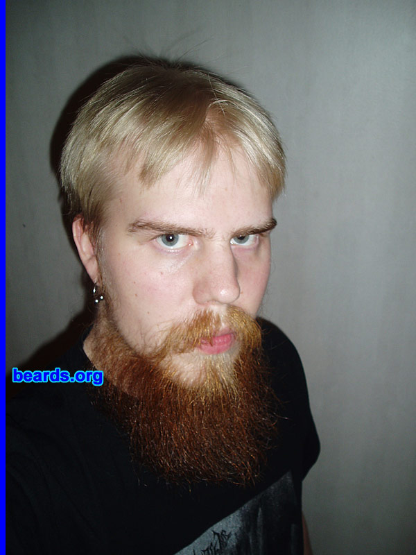 Antti J.
Bearded since: 2005.  I am a dedicated, permanent beard grower.

Comments:
I've always had an interest in beards, so why not? I've tried many styles, but I think full beard suits me the best. It's also very comfortable in the Finnish winter!

How do I feel about my beard? What can I say? I love my beard.  It's a part of my personality and me as a whole. Without it, I'd probably feel bare and naked.

I wish the sides were a bit fuller.  But it'll probably come with time.
Keywords: full_beard