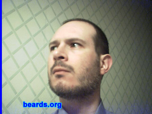 Laurent
Bearded since: 2007.  I am an experimental beard grower.

Comments:
The test still goes on...after two weeks from the start and shaping a bit with a low neck line to keep a clean look (working as a consultant, it wouldn't be a good idea to scare my clients :D )

How do I feel about my beard?  It looks great... I think a Grissom-like one (in the early "C.S.I" TV series) when it gets more stuff will be quite cool. Now the next milestone is: four weeks. Stay tuned!
Keywords: full_beard