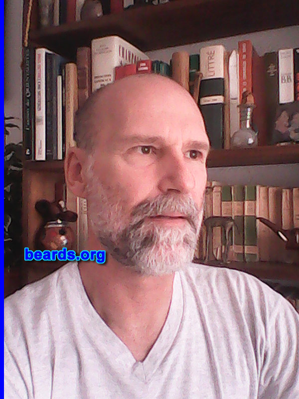 Michel M.
Bearded since: 2013. I am an experimental beard grower.

Comments:
Why did I grow my beard?  Because I'm crazy about beards!

How do I feel about my beard? I feel good !!! (James Brown)
Keywords: full_beard